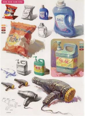 色彩静物单体范画《生活用品》收藏指南
